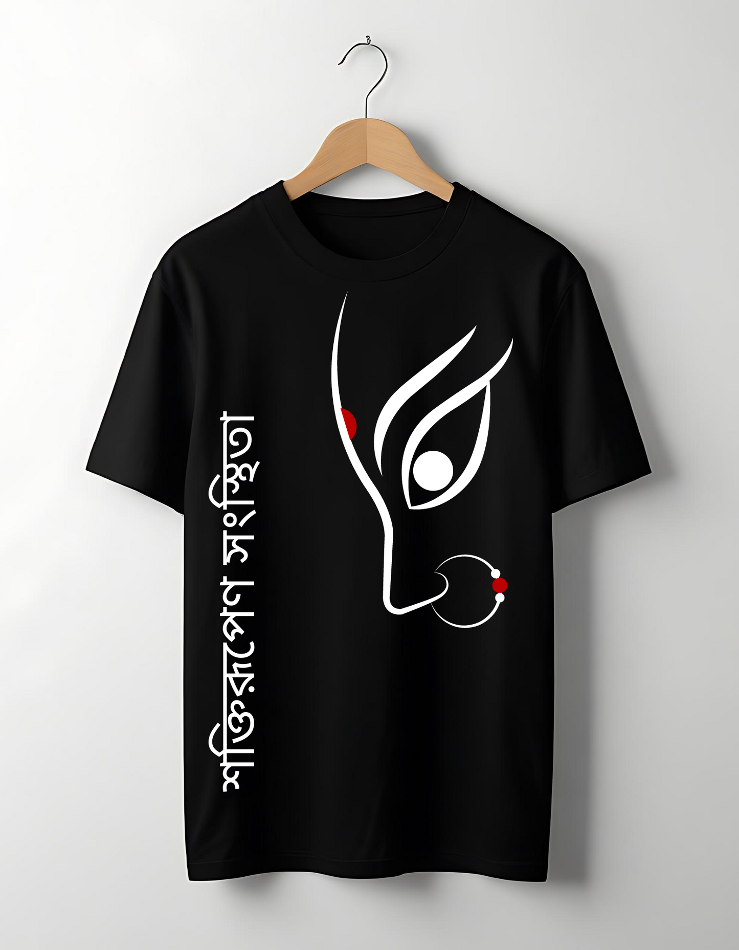 Powerful and Stylish Unisex Black T-Shirt with Maa Durga Design