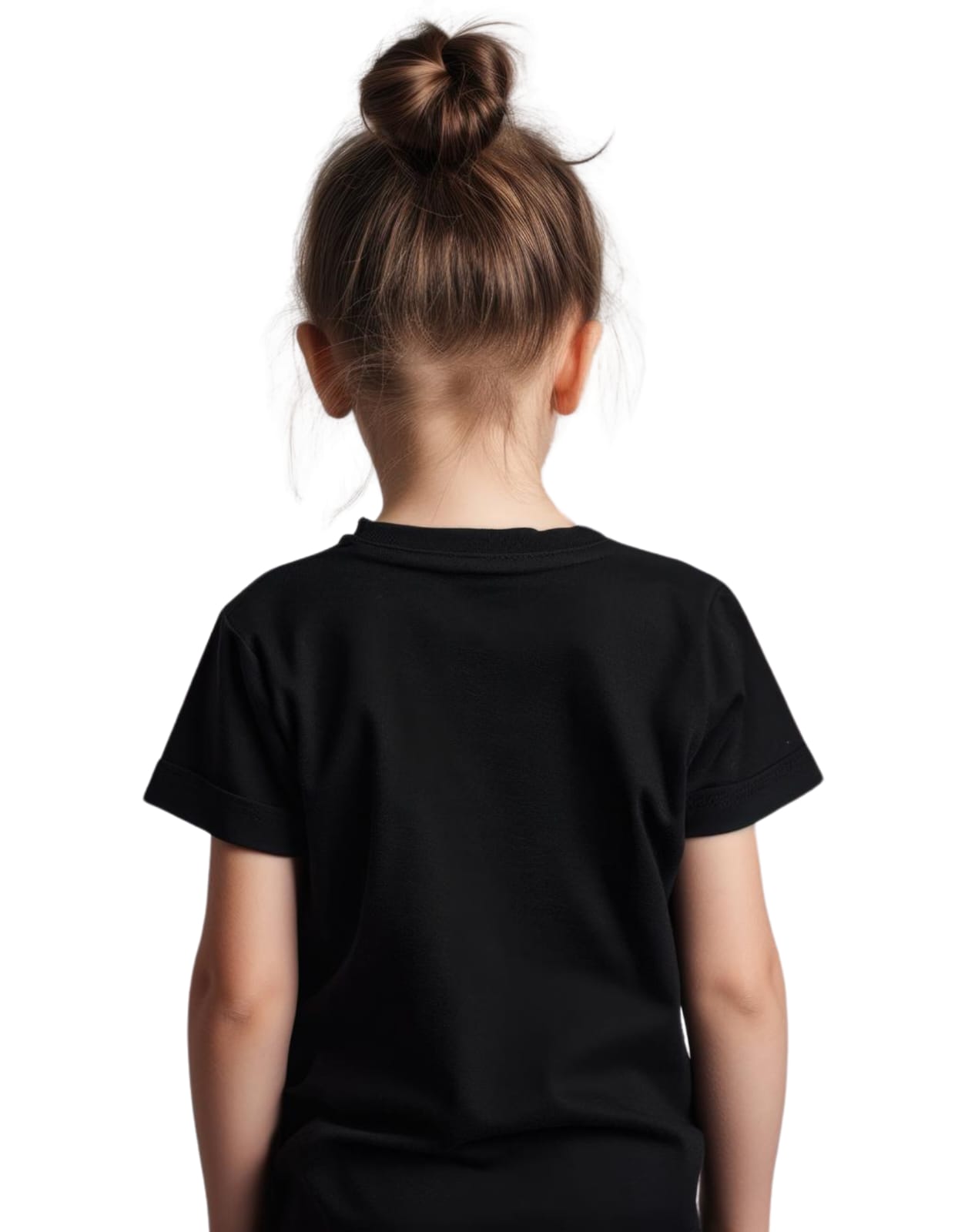 Girls' T-Shirt (Black, 4-8 yrs)