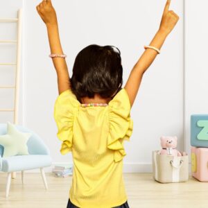 Yellow Ruffle Top for Girls - Image 4
