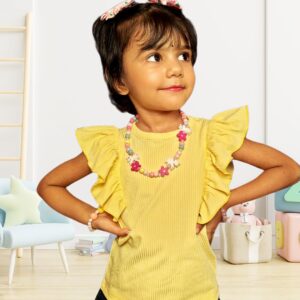 Yellow Ruffle Top for Girls - Image 3