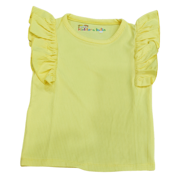 Yellow Ruffle Top for Girls
