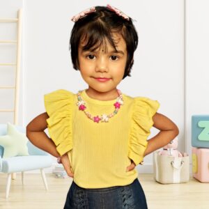 Yellow Ruffle Top for Girls