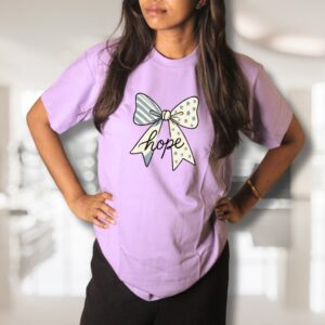 Hope Bow Lavender Cotton Tee