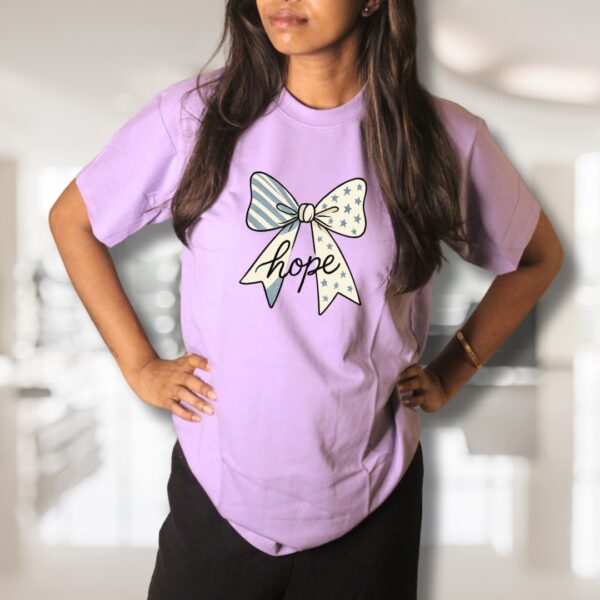 Hope Bow Lavender Cotton Tee