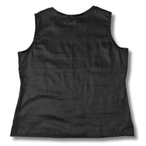 Black Cotton Top with Appliqué Work for Women - Image 7