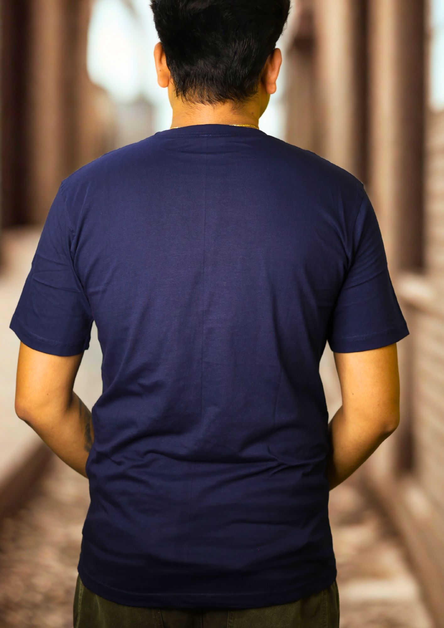 🎵 Bengali Melody Vibes Tee – Black & Navy Blue - Image 4