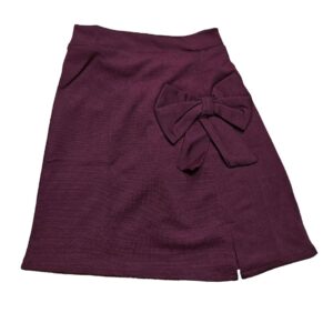 White Halter Neck Top with Wine Bow Pencil Skirt Set - Image 6