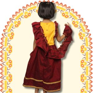 Maroon & Yellow Ethnic Outfit for Kids - Image 6