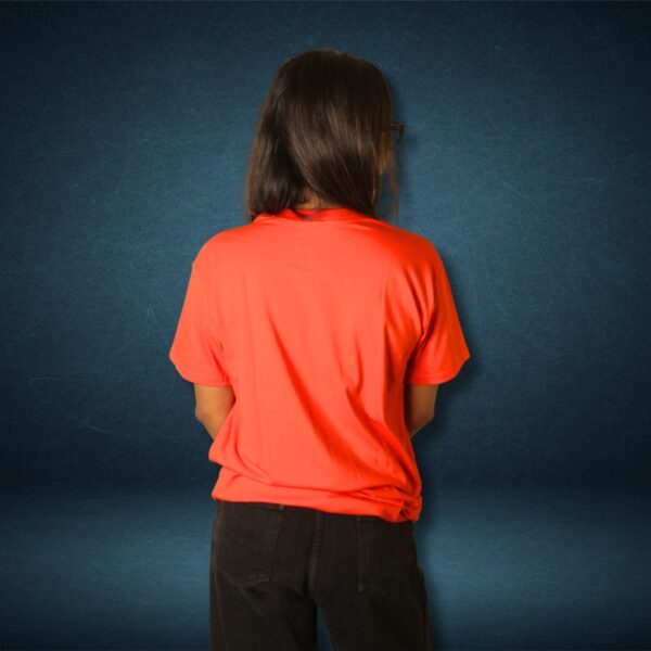 Floral Profile Coral Red Cotton Tee