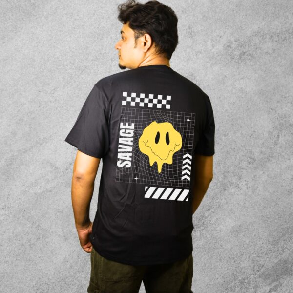 Savage Drip Grid Black Graphic Tee