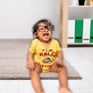 "It’s My Half Birthday" Romper - Yellow - Image 2