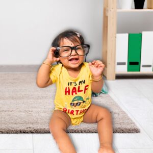 "It’s My Half Birthday" Romper - Yellow - Image 3