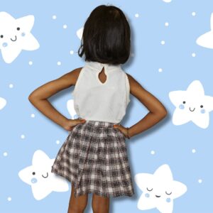 Semi-Pleated Mini Skirt For Baby Girls - Image 9