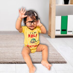 "It’s My Half Birthday" Romper - Yellow
