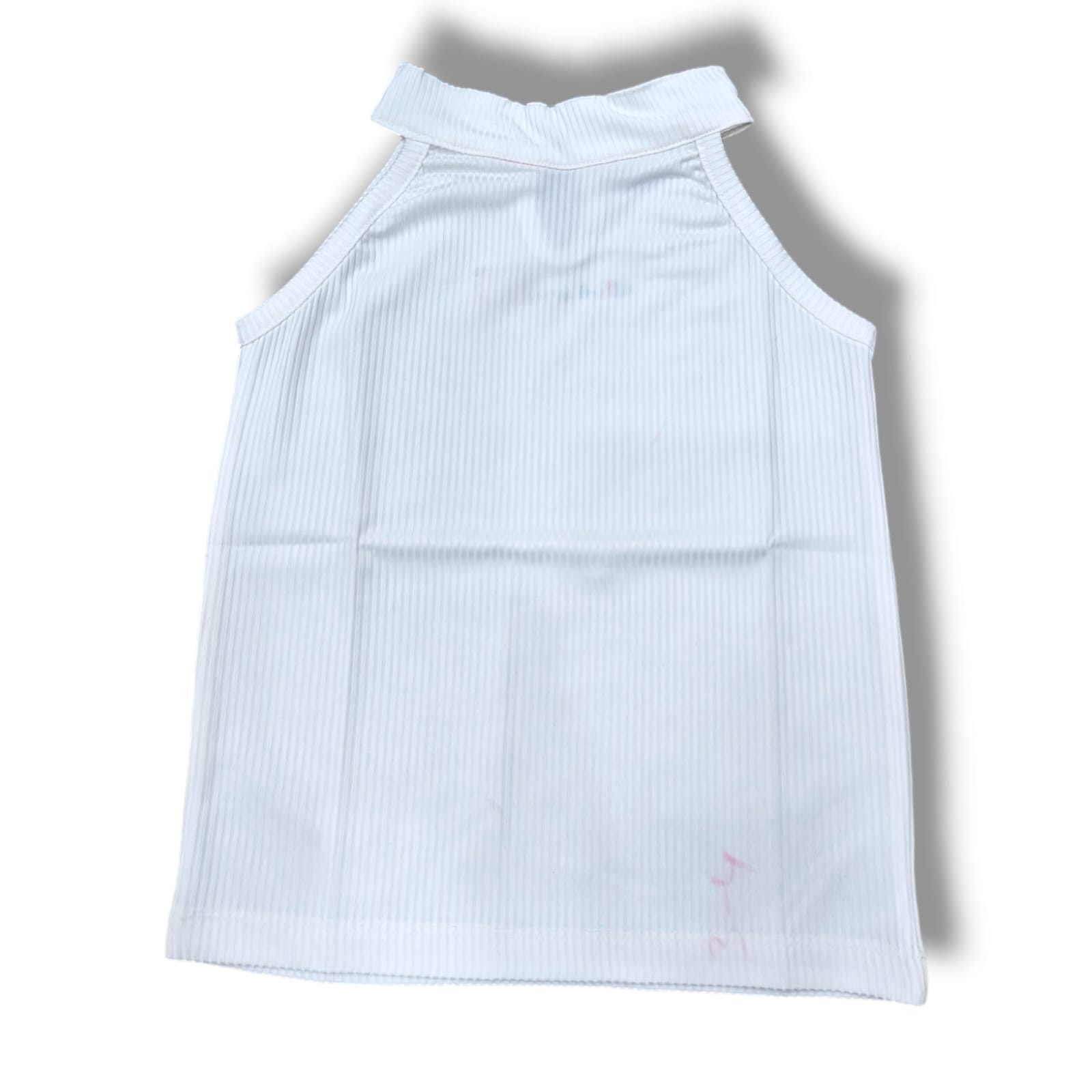 White Halter Neck Top with Wine Bow Pencil Skirt Set - Image 4