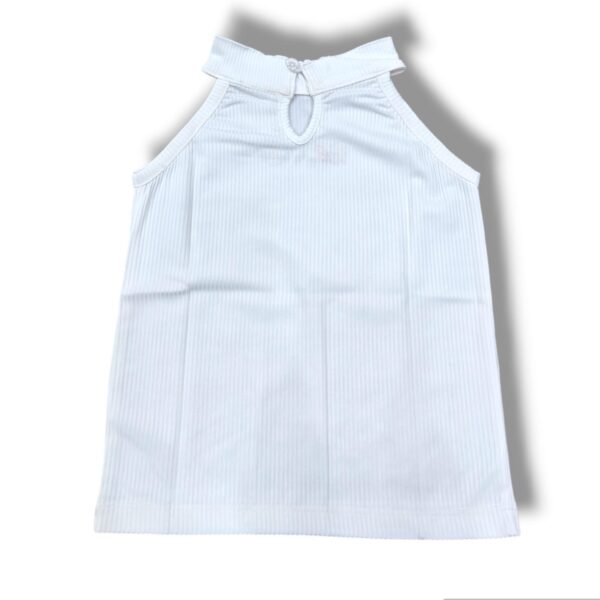 White Halter Neck Top with Wine Bow Pencil Skirt Set