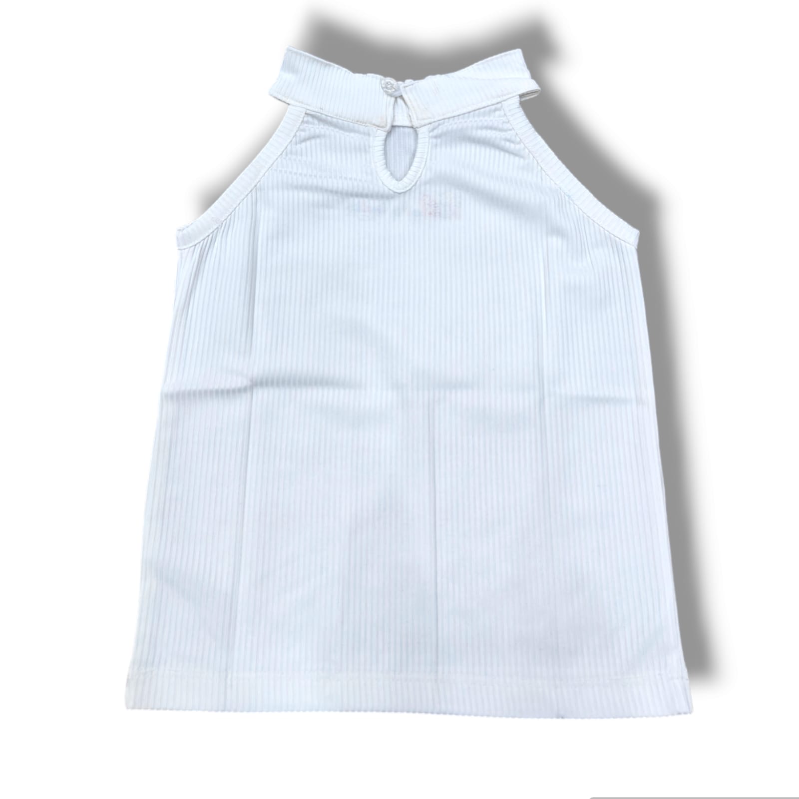 White Halter Neck Top with Wine Bow Pencil Skirt Set - Image 5