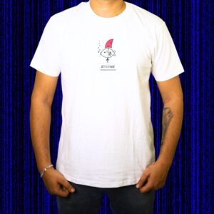 Kiddora “Attitude Fish” Minimal Graphic Unisex T-Shirt - Image 2